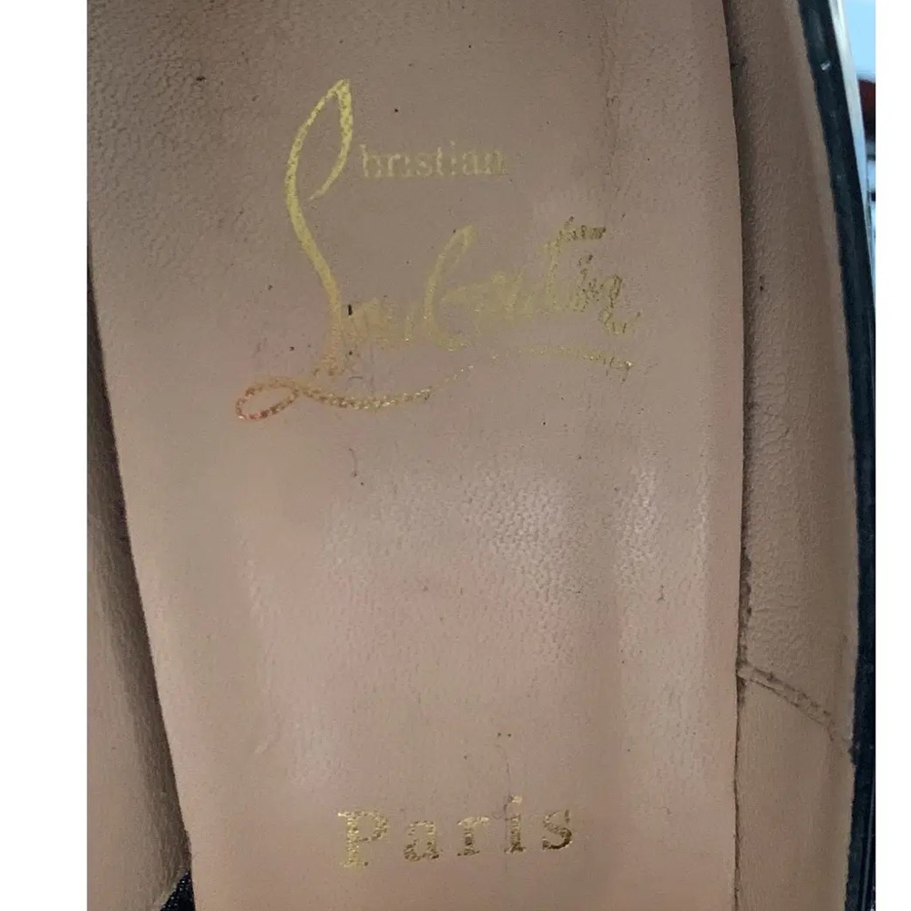 Christian Louboutin Black Peep-Toe Platform Heels size 7 - Picture 7 of 7
